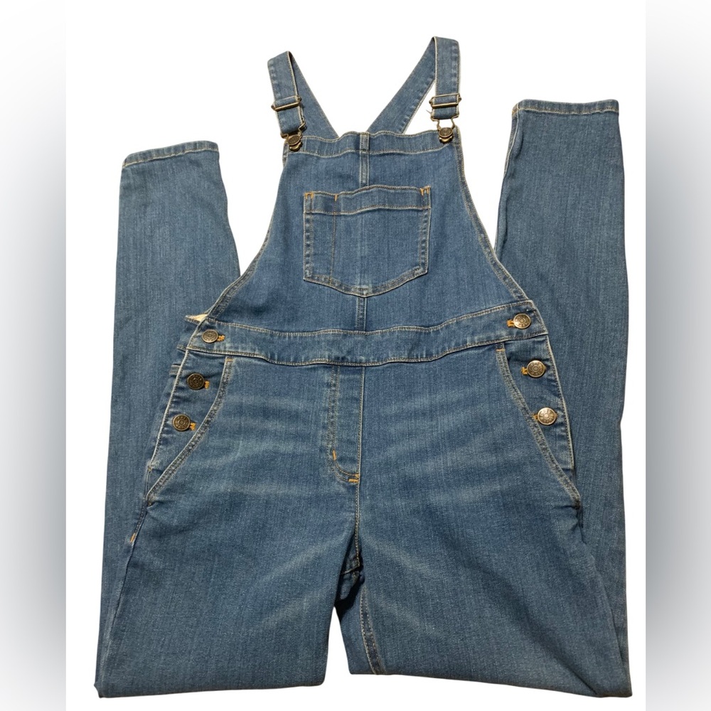 Girls Crewcuts Blue Denim Overalls Adjustable Straps. Re-Imagined by J.Crew